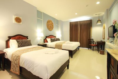 A Superior Room with a king bed